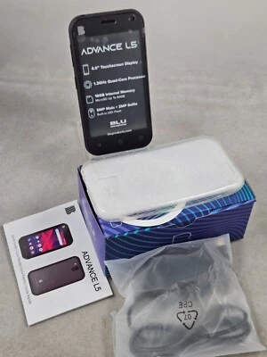 BLU Advance L5-A390L-4.0 Touchscreen-16GB-Black-smartphone-open box - Image 1 of 4
