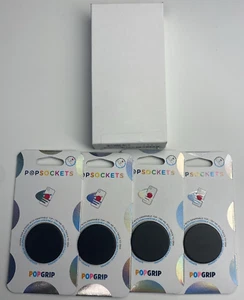 Lot of 4 PopSockets PopGrip Cell Phone Grip & Stand Black 800470 - Picture 1 of 4