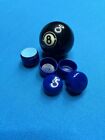 ( 5 ) Blue Pool Cue Chalk Holder For Taom Chalk Round Cup Billiards