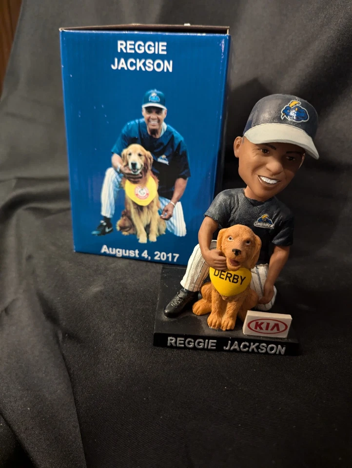 Reggie Jackson & Derby 2017 Bobblehead Trenton Thunder SGA - NY Yankees - Imagem 1 de 1
