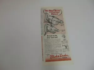 1945 BLACK & DECKER ELECTRIC DRILLS GREAT VALUE print ad - Picture 1 of 1