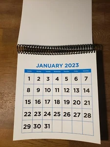 2026 Premade 8x8 Unaltered Blank Scrapbook Calendar - LARGE PRINT - Colorful - Picture 1 of 6