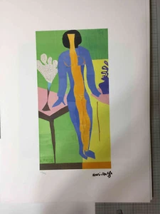 Enrique Matisse Litografía off set cm 50x70 firma en losa con el certificado de - Bild 1 von 8