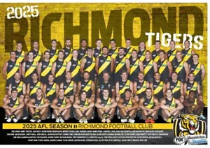 2025 RICHMOND TIGERS AFL FOOTBALL TEAM POSTER,FREE POST,BARGAIN,2 - Picture 1 of 1
