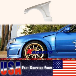 (USA Stock) Front Fender For Nissan Skyline R34 GTR Do Style Fiber Glass - Picture 1 of 8