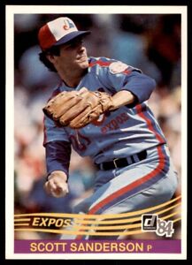 1984 Donruss Scott Sanderson B Baseball Cards #341