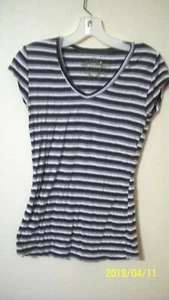 top mujer no borders talla m L elástico negro gris blanco mangas gorra elásticas - Imagen 1 de 6