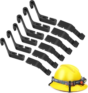 12 Pack Hard Hat Light Clips, Full Brim Headlamp Clips, Anti-Slip Stable Accesso - Picture 1 of 12