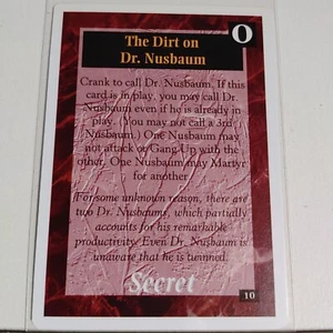 ON THE EDGE CCG -- LIMITED --- THE DIRT ON Dr. NUSBAUM --- NM / MINT - Imagen 1 de 1