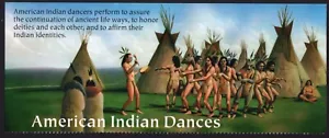 Scott #3076a (3073-76) American Indian Dance Title Strip - NO Stamps - Picture 1 of 1