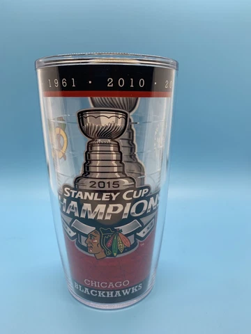 Tervis 16 oz Tumbler 2015 Chicago Blackhawks Stanley Cup Champions NHL - NEW Cover