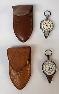 2 Vintage German Wanderer Compass Route Marker with Case - Picture 1 of 12