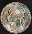 1945 S JEFFERSON NICKEL  FRESH FROM A COLLECTION-TONED-LOT AA-7264