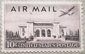 Scott #C34 1946 Flugzeug über Pan-American Bldg 10c postfrisch - Bild 1 von 1