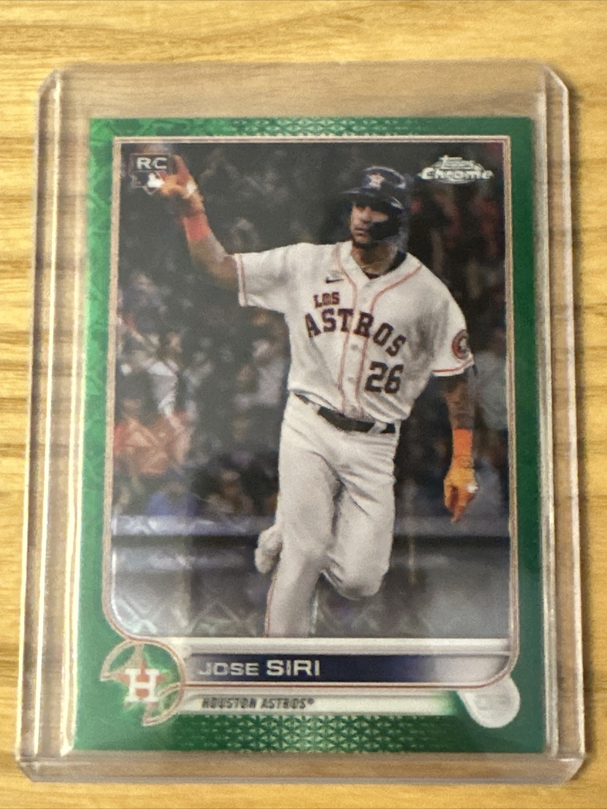 2022 Topps Chrome Green Logofractor Jose Siri 39/99 Rookie Card