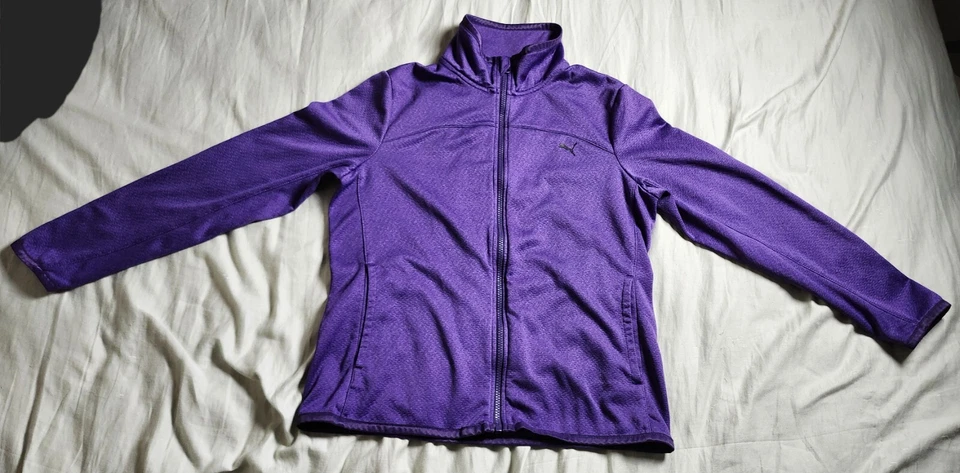 Chaqueta Puma Track Talla Grande Color Púrpura Cremallera Completa Logo Bolsillos Poliéster Foto 1 de 4