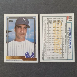 1992 Topps GOLD Parallel Baseball Card #658 JOHN RAMOS New York Yankees - Picture 1 of 1
