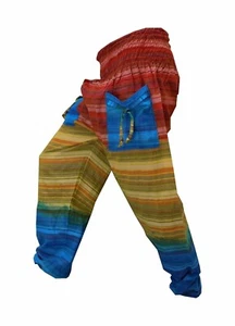 Pantalones Harén Pantalón Algodón Cintura Elástica Pantalones Yoga Sueltos con Bolsillo - Imagen 1 de 2