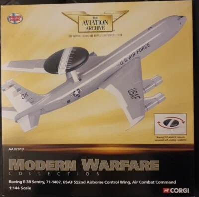 Corgi Aviation Boeing E-3B Sentry USAF 552nd C.Wing Air Combat Command AA32913 - Image 1 of 4