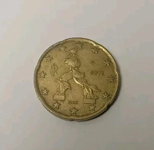 Vintage Rare Euro 20 Cent Coin Italy 2002 Statue of Umberto Boccioni - Picture 1 of 4
