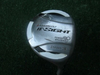 Golf Adams Insight Strong 3 Metal Power Brazed Aldila G75 S Flex Graphite Winn - Image 1 of 4