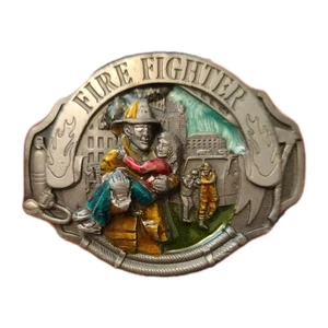 Vintage 1993 Arroyo Grande Buckle Fire Fighter Belt Buckle Made In USA - Picture 1 of 2