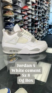 NIKE AIR JORDAN 4 RETRO OG WHITE OREO CT8527-100 SCATOLA AUTENTICA PULITA RARA VINTAGE - Foto 1 di 5