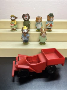 Vintage 1976 Playskool  Richard Scarry’s Puzzletown Figures Lot of 6 & Truck R4 - Picture 1 of 9