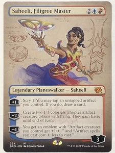 MTG TCG - Saheeli Filigree Master 294 Borderless BRO - da LP a quasi nuovo spedizione gratuita $5+ - Foto 1 di 2