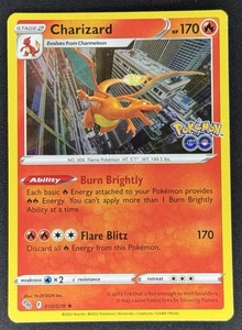 Charizard Holo Rare Pokemon GO 010/078 NM - Picture 1 of 2