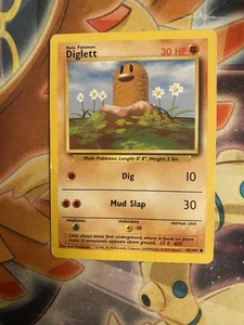 Pokemon Card Diglett 47/102 Base Set Error Fighting Symbol Misprint HP - Picture 1 of 3
