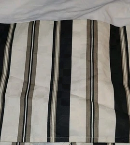 Queen Waverly Essence Onyx Bed Skirt Stripe Black Green Beige - Picture 1 of 1