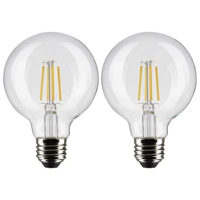 2Pk - Satco 4.5w G25 Globe Filament LED 2700K Medium Base Dimmable - 40w equiv - Image 1 of 4