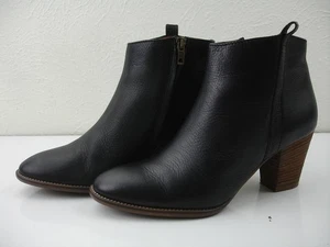 Damen-Stiefeletten 7,5 M Madewell The Billie schwarz Leder seitlicher Reißverschluss Absätze elegant - Bild 1 von 15