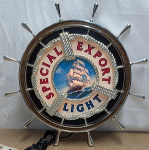 1988 Special Export Beer Light Ships Wheel Helm Nautical Lighted Sign 20" - Picture 1 of 10