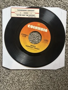 WINGS - Goodnight  Tonight - VINTAGE W Jukebox Title Sp EX 45 rpm Paul McCartney - Picture 1 of 2