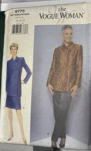VOGUE PATTERN - 9775 LADIES ASYMMETRICAL JACKET SKIRT TAPERED PANTS  UNCUT - Picture 1 of 1