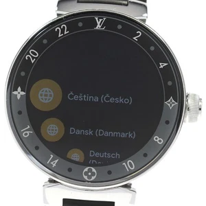 LOUIS VUITTON QA050 Tambour Horizon Quartz Men Good Box with Card 831941 E - Picture 1 of 9