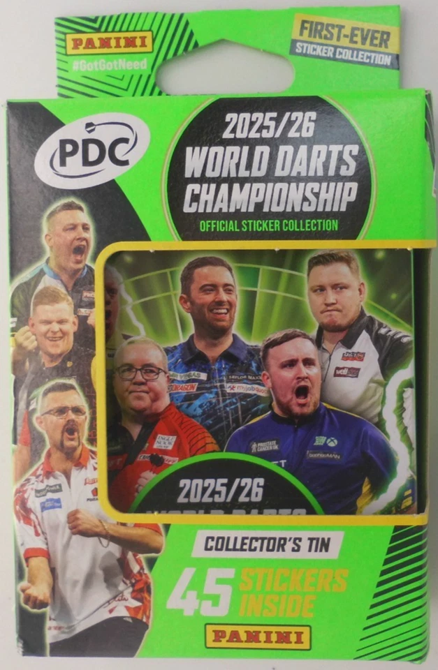 Panini PDC World Darts Championship Sticker Collection 2025/26 Collector's Tin