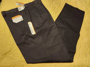 NEU Herren Savane Performance Chino Plissee vorne Komfort Bund Hose NAVY 38x36 - Bild 1 von 7