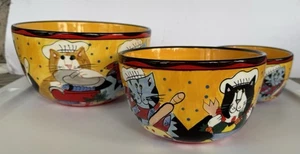 Catzilla by Candace Reiter Chef Katzen Katze - 3er Set Nistschalen - Neu ohne Karton - Bild 1 von 10