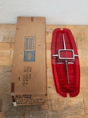 NOS OEM 1966 Ford Ranch Station Wagon Country Sedan REAR TAIL LIGHT LENS w/o BU - Image 1 of 4