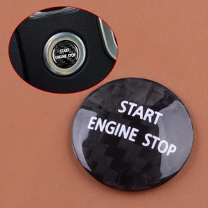 Carbon Fiber Engine Start Stop Button Cover Fit For Land Rover Discovery 4 09-16 - Picture 1 of 5