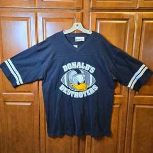 NWT Vintage Disney Donald Duck Football Jersey Mens T-Shirt XL WDW 2000s Sports - Picture 1 of 11