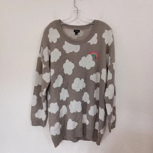 Torrid Cloud Rainbow Tunic Sweater, Size 1X - Picture 1 of 7