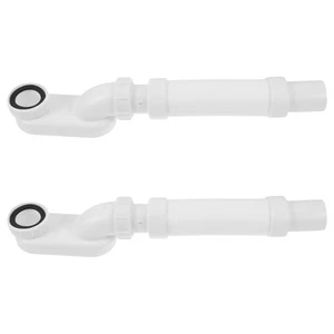  2 Stück Bad Waschbecken Abfluss Rohr Verbinder - Badewanne Dusche Verlängerungsschlauch - Gewinde - Bild 1 von 12