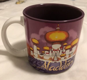 Vintage Disney Store Aladdin Coffee Mug/ Cup Color Purple 1990’s Made In Japan - Picture 1 of 14