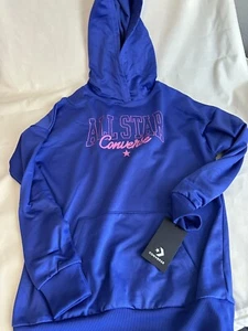 Size Large - Converse All-Star Girls Youth Hoodie - Blue Flame New w/Tags - Picture 1 of 7