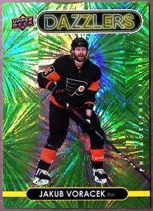 2021-22 Upper Deck Dazzlers Green #DZ-34 Jakub Voracek Philadelphia Flyers - Picture 1 of 1