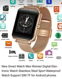 Smart watch nuovo nero o argento - scheda SIM compatibile - Foto 1 di 8